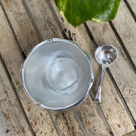 The Pewter Company | Pumpkin Bowl with Spoon | 100% lead free | GUC - Picture 3 of 9